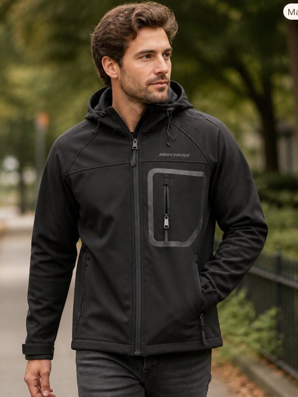 Skechers Men's Softshell Basic Hooded Jacket Size Large
